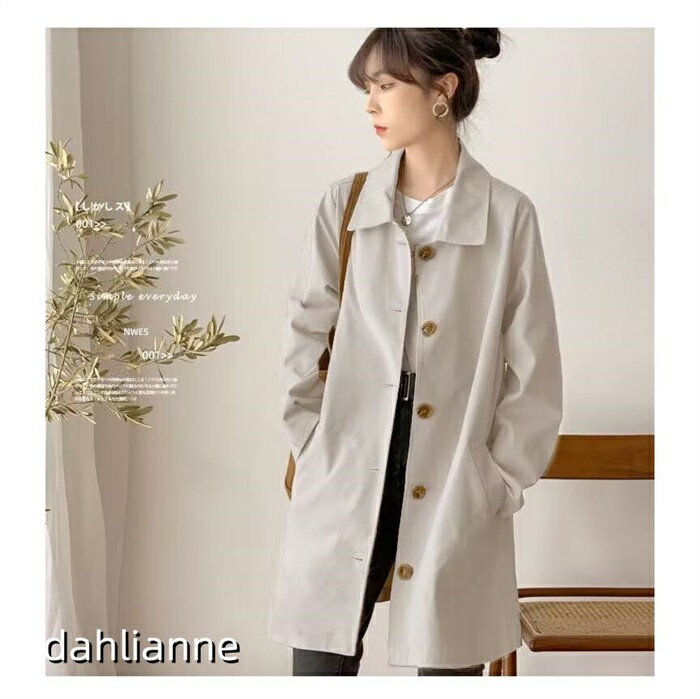 トレンチコート レディース スプリングコート ハーフコート コート ロング aライン オフィス ミリタリーコート アウター 長袖 カジュアル 女性 通勤