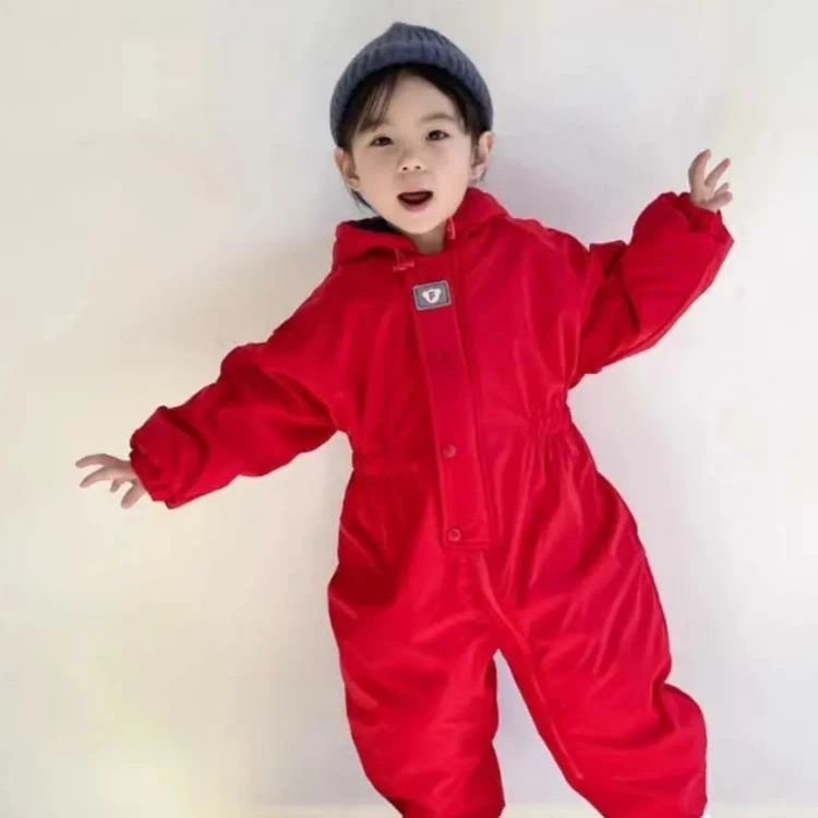 ジャンプスーツ 雪遊び 防寒 キッズ つなぎ スキーウェア 女の子 あったか 120 カバーオール あったか 男の子 子供 中綿 撥水 スノーウェア 子供服 ジャケット スノーボードウェア フード 防風 幼稚園 暖かい 冬 保育園 90 80 ベビー 100 110 アウター 2
