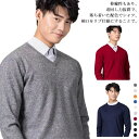 長袖 メンズ シンプル 春 Vネック ビジネス 薄手 秋冬 プレゼント ニット トップス カットソー 無地 グレー 暖かい 防寒 洗える 父の日 ギフト ニット...