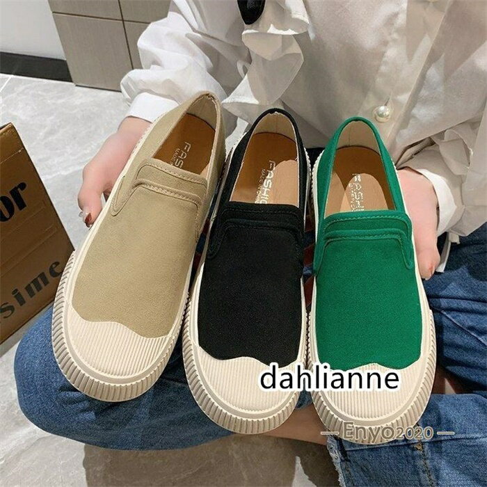 Women'S Shoes - スリッポン スニーカー レディース スニーカー 黒 シューズ 疲れない 靴 無地 キャンバス カジュアル 大人 フラットシューズ すりっぽん 厚底スリッポン 2023春