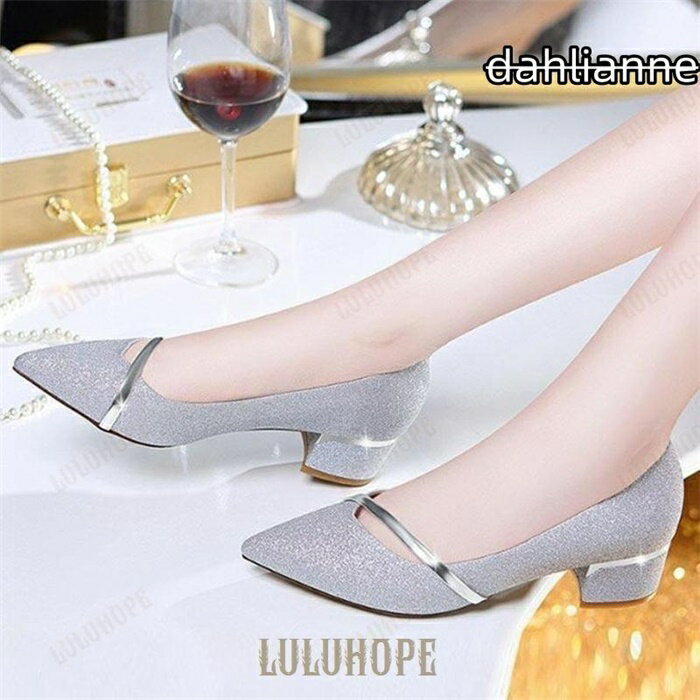結婚式 パンプス 痛くない パーティー 入学式 フォーマル ラメ 黒 シルバー ゴールド ポインテッドトゥ 疲れない グリッター ローヒール 4cmヒ 2