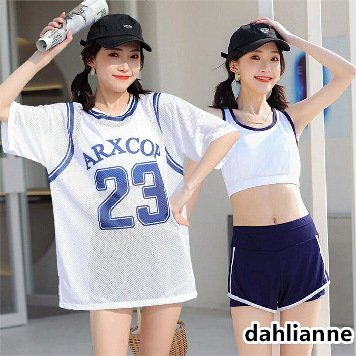 水着 レディース 3点セット 体型カバー セパレート 日焼け防止 パッド付き 中学生 高校生 体型カバー UVカット 海水浴 海 プール リゾート