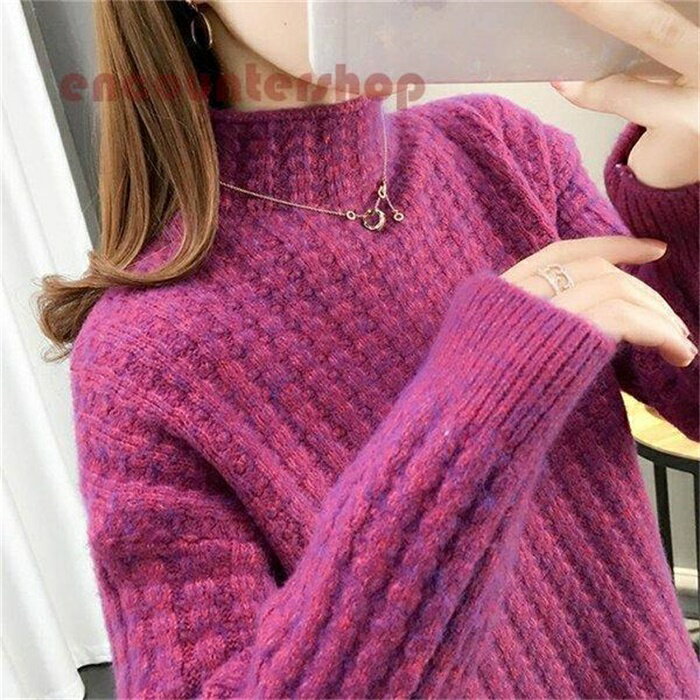 Turtleneck - ニットセーター レディース 秋冬 40代 長袖 トップス タートルネック セーター カットソー ニットウェア 大きいサイズ 暖かい おしゃれ 大人 着痩せ 上品 新品