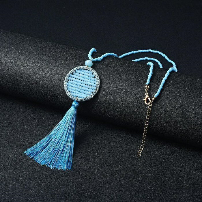 辰の世界のネックレス セーターチェーン アクセサリー レディース 女性用 ビーズ タッセル ロング かわいい おしゃれ シンプル ギフト 記念日 誕生日 プレゼ｜アングル3