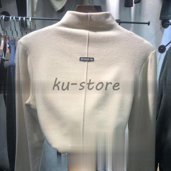 Turtleneck - セーター レディース ニットセーター ニットトップス 長袖 タートルネック 無地 トップス カジュアル ファション 着痩せ 2023秋冬新作