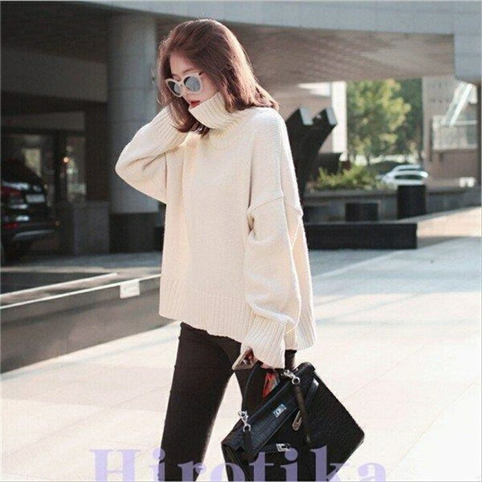 ニットセーター　レディース　秋春冬　長袖 ゆったり トップス　プルオーバー　きれいめ　新作