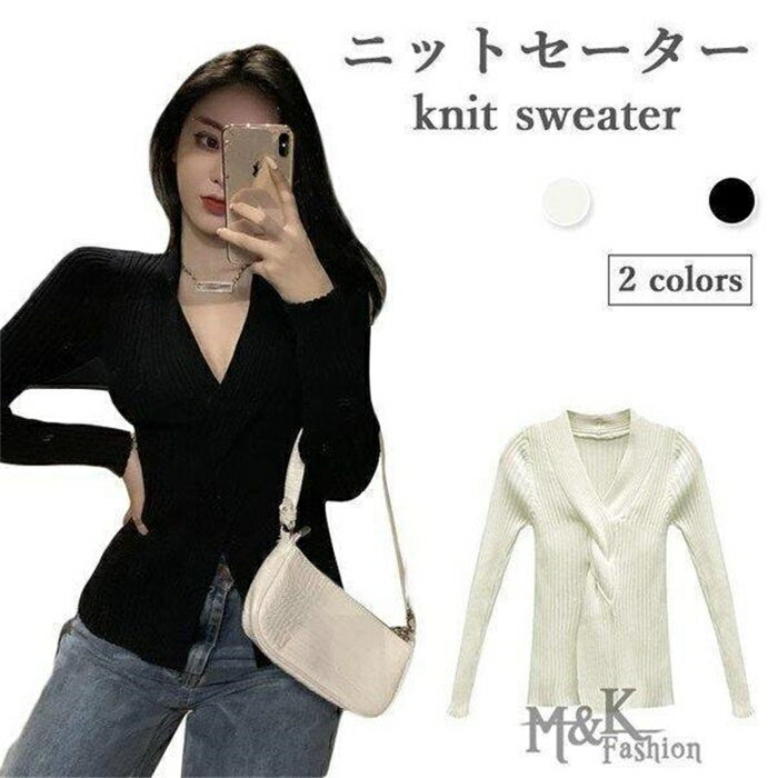 Turtleneck - ニットセーター レディース 春 秋 冬 長袖 おしゃれ ハイネック キレイめ タイト シンプル 無地 可愛い 通学 通勤 トップス 冬新作