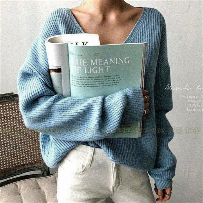V-Neck - ニットセーター レディース 秋冬 ニットソー 長袖 vネックセータートップス 無地 ニットセーター ゆったり ニット ベルト付き 韓国風 大人可愛い 着痩せ 3色