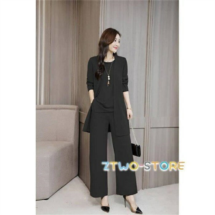 セットアップ レディース 3点セット 秋コーデ パンツスーツ レディース ゆったり 体型カバー フォーマル ジャケット 結婚式 卒業式 入学式 着痩せ 通勤 OL 新品