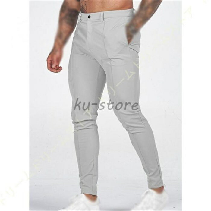 Pants - スキニーパンツ メンズ チノパン ストレッチスキニーパンツ 無地 スキニー チノ ロングパンツ 綿パン 美脚 細身 スリム フィット 伸縮性 カジュアル