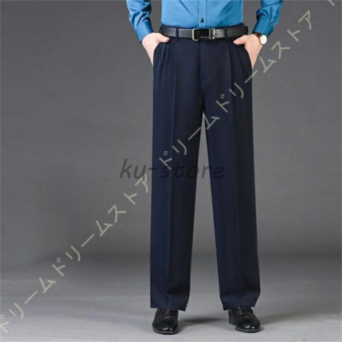 スラックス メンズ パンツ ビジネスパンツ ストレッチ パンツ ゆったり 大きいサイズ ロング丈 パンツ 長ズボン 通気性 防シワ ウォッシャブル 洗える