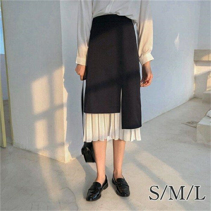 Rakuten - スカート ボトムス スウェット プリーツロングスカート マキシスカート スカート チャック レディース マキシ丈スカートskirt