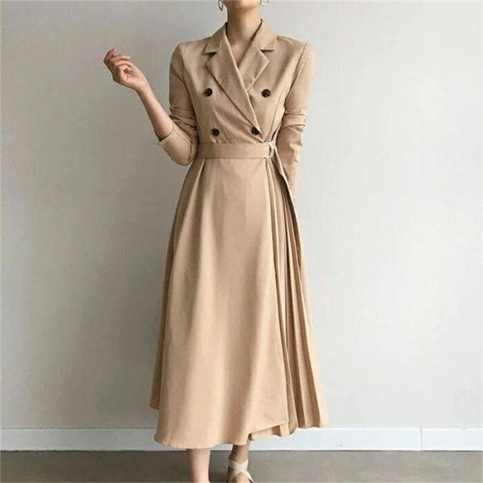 スーツワンピース ロングワンピース ワンピース 長袖ワンピース スーツ プリーツ 入学式 卒業式 冠婚葬祭 入園 結婚式 フォーマル ミモレ丈 レディース 春秋冬