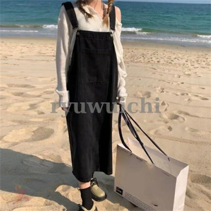 ジャンパースカート 大人 春 夏 秋 レディース デニム ジャンスカ サロペット ワンピース サロペットスカート オーバーオール ミモレ丈 ロング丈