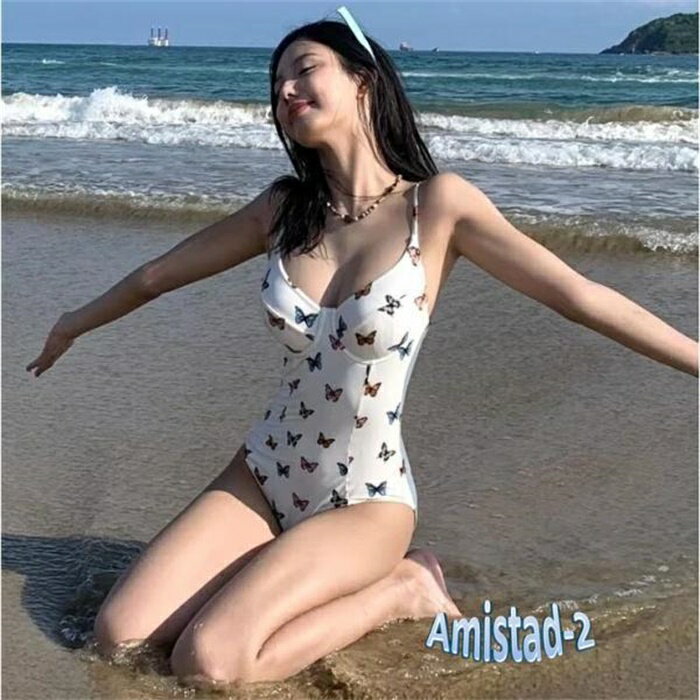 水着 スイムウェア レディース ワンピース 体型カバー 胸元 谷間魅せ かわいい 大人可愛い きれいめ シンプル カジュアル ナチュラル 華やか 大人っぽい