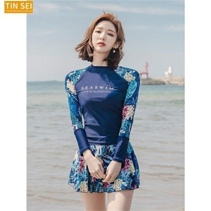 2点セット 水着 長袖 レディース お揃い水着 ショートパンツ スカート ビキニ サーフパンツ ラッシュパンツ ウエットスーツ ラッシュガード スイミング