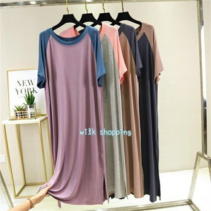 乐天商城 - レディース ネグリジェ 寝巻き マキシ丈 ロマンティックTシャツ ルームワンピース パジャマ ガウン 部屋着 ナイトウェア レディースネグリジェ パジャマ