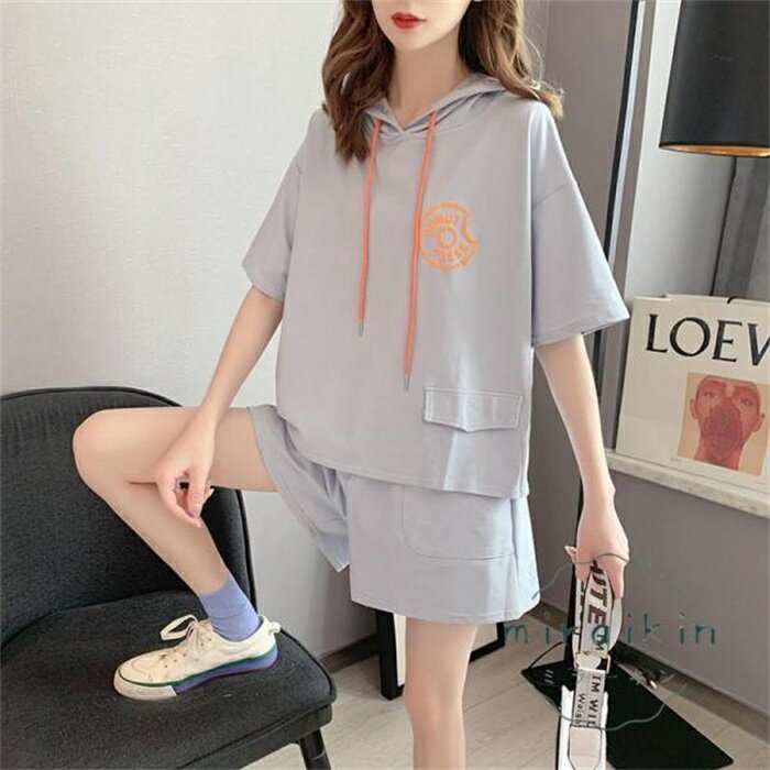 樂天商城 - 2点セット セットアップ Tシャツ ゆるTシャツ ショート丈パンツ 半袖 ルームウエア レディース ゆったり トップス ボトムス 20代 30代 40代 50代 60代 新作