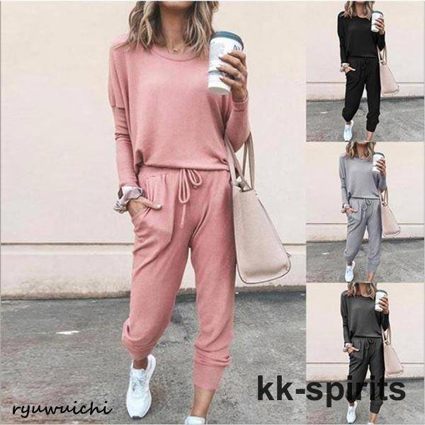 上下セット セットアップ スウェット スポーツウェア レディース 上下 ルームウェア 半袖 薄手 Tシャツ..