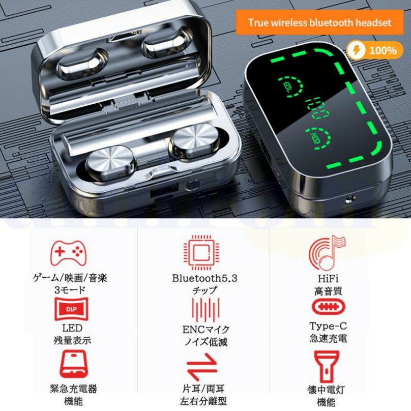 26年新モデル ワイヤレスイヤホン イヤホン iPhone Bluetooth LED残量表示 Bluetooth5.3 低遅延 臨場感 コンパクト ワイヤレス イヤホン bluetooth 軽量 自動ペアリング 2024年 最新型 家族 友達 お誕生日 父 母 クリスマス プレゼント 2