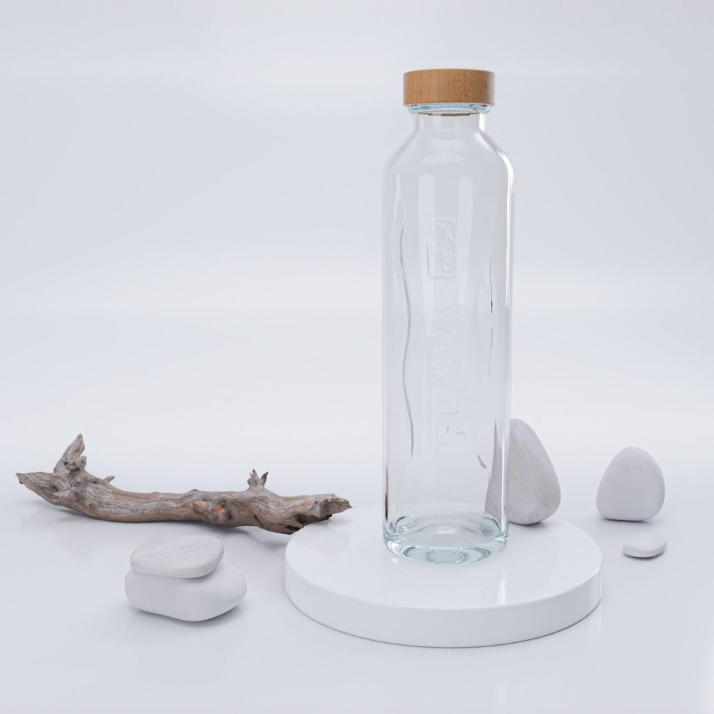 FLASKA フラスカ 水筒 マイボトル ガラス製 ガラスボトル リサイクル 無地 Pure ピュア ポータブル 浄水 テラヘルツ 高エネルギー 活性水 強化ガラス 湧き水 水の結晶 天然水 ミネラルウォーター かわいい ケイ素 シリカ BPAフリー evhabio-10000181 ジェモセラピー 自然療法 Evha BIO サンプル画像2