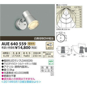 コイズミ照明(AS)LED防雨型スポットライトAUE640559 KAUE640559