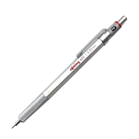 【rotring /　ロットリング】600シリーズ　メカニカルペンシル / ホルダー 0.35mm/0.5mm/0.7mm/シャープペンシル　SILVER シルバー　送料無料　クリックポスト　新学期　お祝い　シャーペン