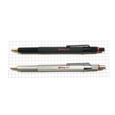 【rotring /　ロットリング】800シリーズ ボールペン BLACK ブラック　SILVER シルバー 送料無料　クリックポスト　新学期　お祝い 3