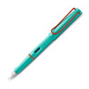 ラミー（LAMY） 【LAMY/ラミー】サファリ 万年筆 L21AQR アク マリンx赤色クリップ　EF/F/M　限定品　ゆうパック(宅配便)出荷