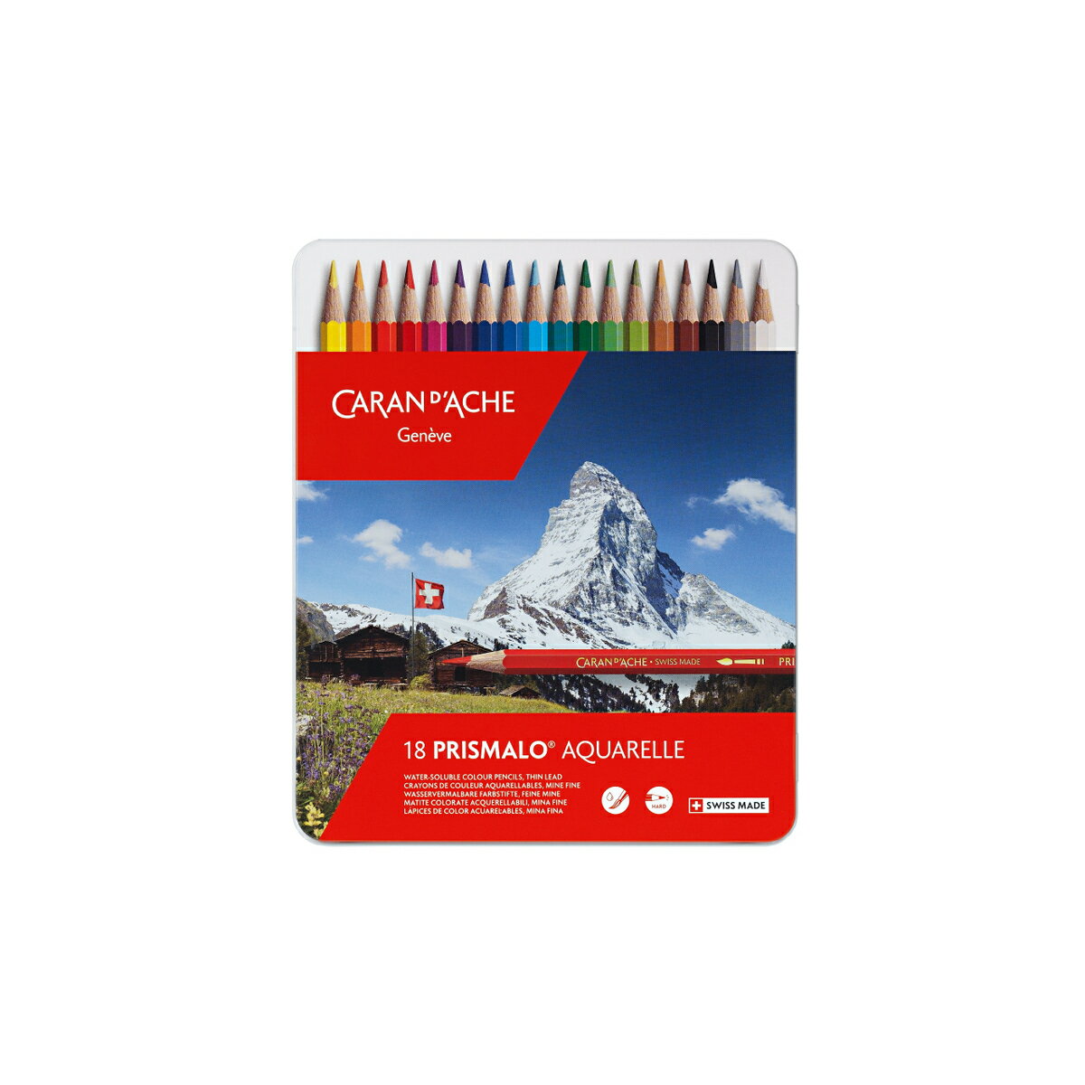 【CARAN D`A CHE/カランダッシュ】0999-318 プリズマロ 水溶性色鉛筆 18色セット ゆうパケット（メール便)出荷