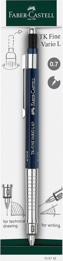 【FABER-CASTELL/ ファーバーカステル】TK-FINE バリオL シャープペンシル 0.7mm 135742 インディゴ 日本未発売品　ゆうパケット（メール便出荷）