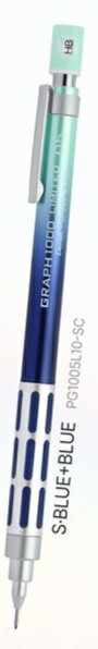 【Pentel/ぺんてる】グラフ1000 シャープペンシル 0.5mmドリームスケープオーロラ 限定 S.BLUE+BLUE 消しゴム3個セット ゆうパケット(メール便) 新学期 お祝い