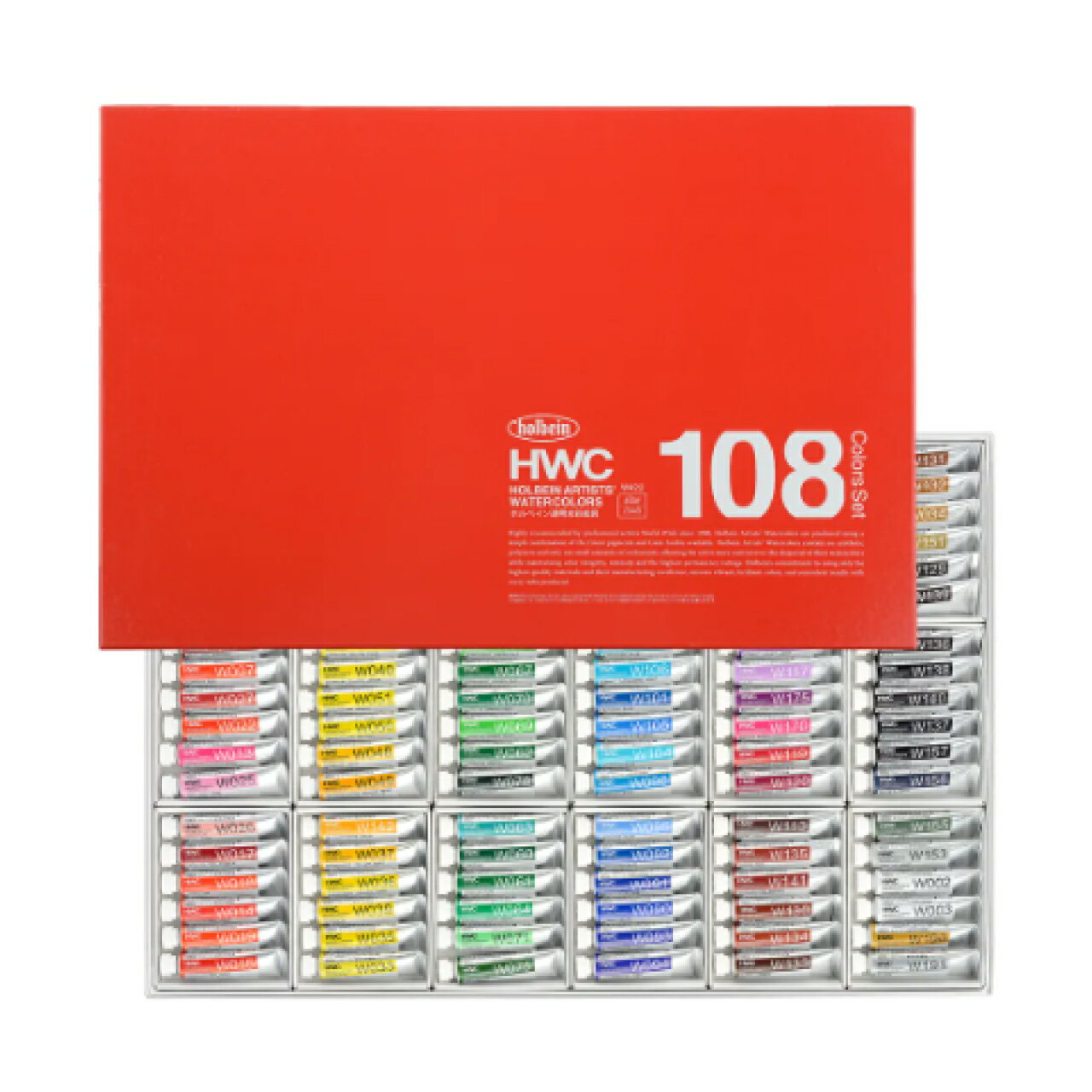 Rakuten - 【Holbein/ホルベイン】透明水彩絵具 5ml W422 108色セット 宅配便発送