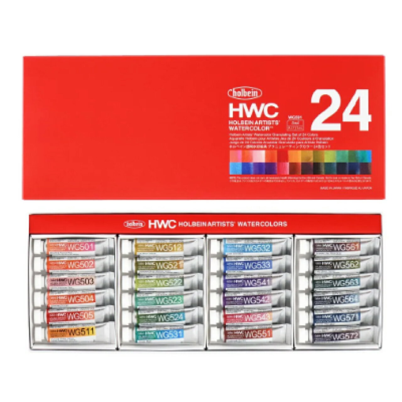 Rakuten - 【Holbein/ホルベイン】透明水彩絵具 グラニュレーティングカラーズ 5ml WG591 24色セット 宅配便便発送
