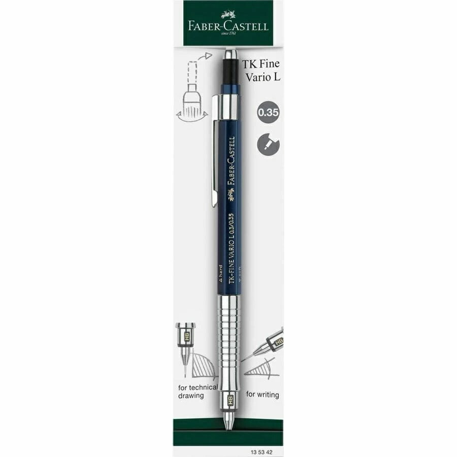 【FABER-CASTELL/ ファーバーカステル】TK-FINE バリオL シャープペンシル 0.3mm 135342 インディゴ 日本未発売品 ゆうパケット（メール便出荷）