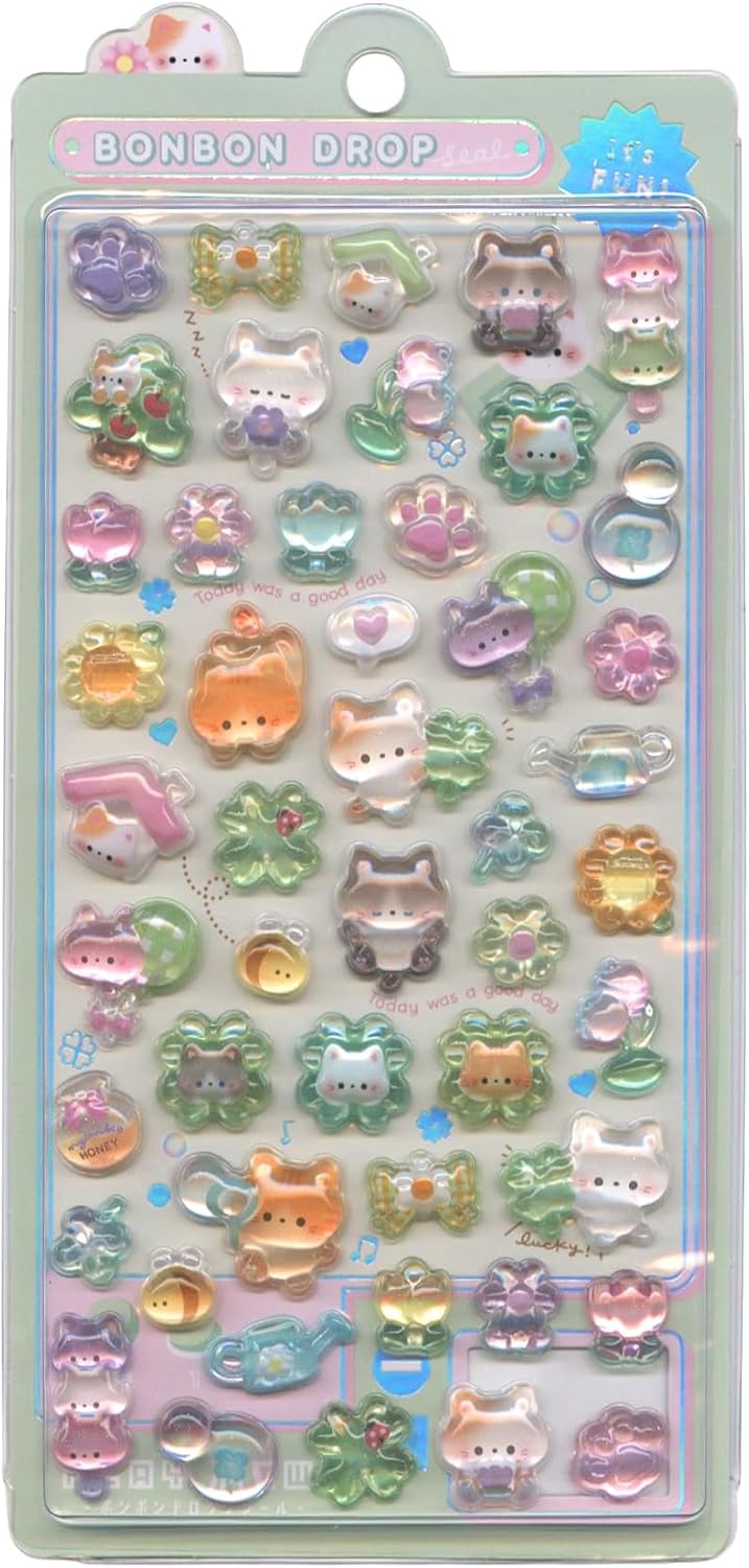 クーリア　ボンボンドロップシール　ねこねこボンボン 91051