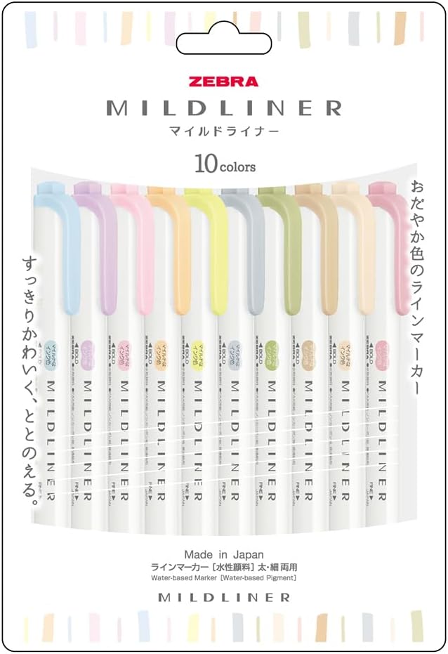 Rakuten - ゼブラ 蛍光ペン マイルドライナー やさしさ&ナチュラルマイルド 10色セット WKT7-10C-YNTC