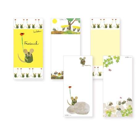 【Leo Lionni/レオ・レオニ】一筆箋 Frederick (4柄各5枚20枚綴) かわいい おしゃれ 女子文具 美濃和紙 お手紙 カラフル ポップ co...