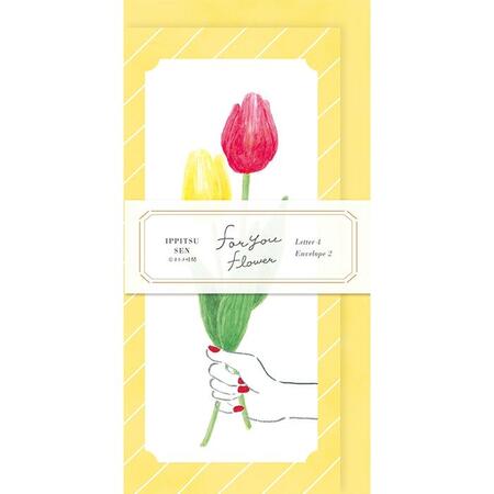 【古川紙工】 オトメ時間一筆箋 /フォーユーフラワー チューリップ