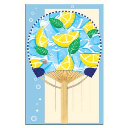 難ありサマーカード 一筆箋付き ミニ 竹うちわカード 氷レモン 暑中見舞い 夏 うちわ かわいい おしゃれ 女子文具 お手紙 上品 プチギフト 日本製 和風 和...