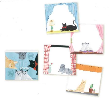 【多屋澄礼/Taya Sumire】ブロックメモ「CAT's view」 おしゃれ かわいい 上品 コラージュ 素材 メッセージ 女子文具 cozyca pro...