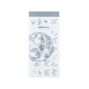 宙(そら)のシール 銀月と星 星座