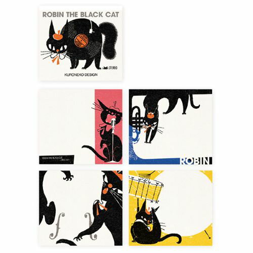 乐天商城 - ブロックメモ黒猫意匠/ROBIN