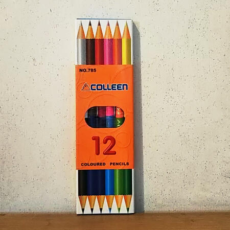【コーリン鉛筆】6本12色紙箱入り色鉛筆