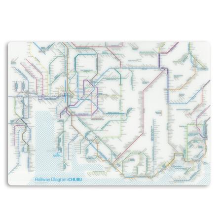 【東京カートグラフィック】鉄道路線図下敷き/中部（英語版）