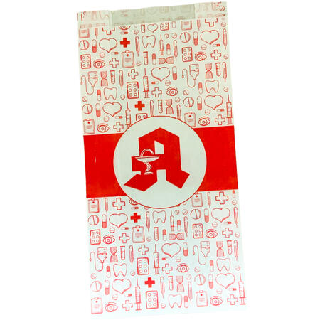 ドイツ薬局用紙袋Apotheken Faltenbeutel (5枚) おしゃれ かわいい 女子文具 海外紙モノ 輸入 マルシェ袋 コラージュ ラッピング