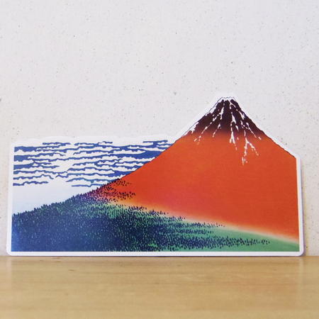 ダイカットポストカード 葛飾北斎「富嶽三十六景」より「凱風快晴」浮世絵 和風 ダイカット グリーティングカード おしゃれ 女子文具 大人 インテリア メッセージ...