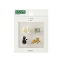 【MIDORIミドリ/デザインフィル】 ミニチュアマグネット 4個入 ネコ柄 B かわいい 面白文具 食品サンプル プチギフト