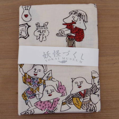 【夜長堂】二重ガーゼ手ぬぐい／人面草紙のサムネイル