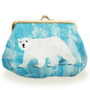 【エリックカール/EricCarle】 帆布がま口コスメポーチ　POLAR BEAR, POLAR BEAR, WHAT DO YOU HEAR? (しろくまくん しろくまくん なにがきこえる？)